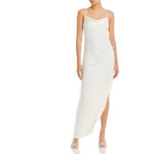 NWT AQUA COWL NECK HALTER MAXI DRESS